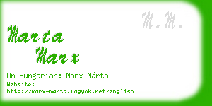 marta marx business card